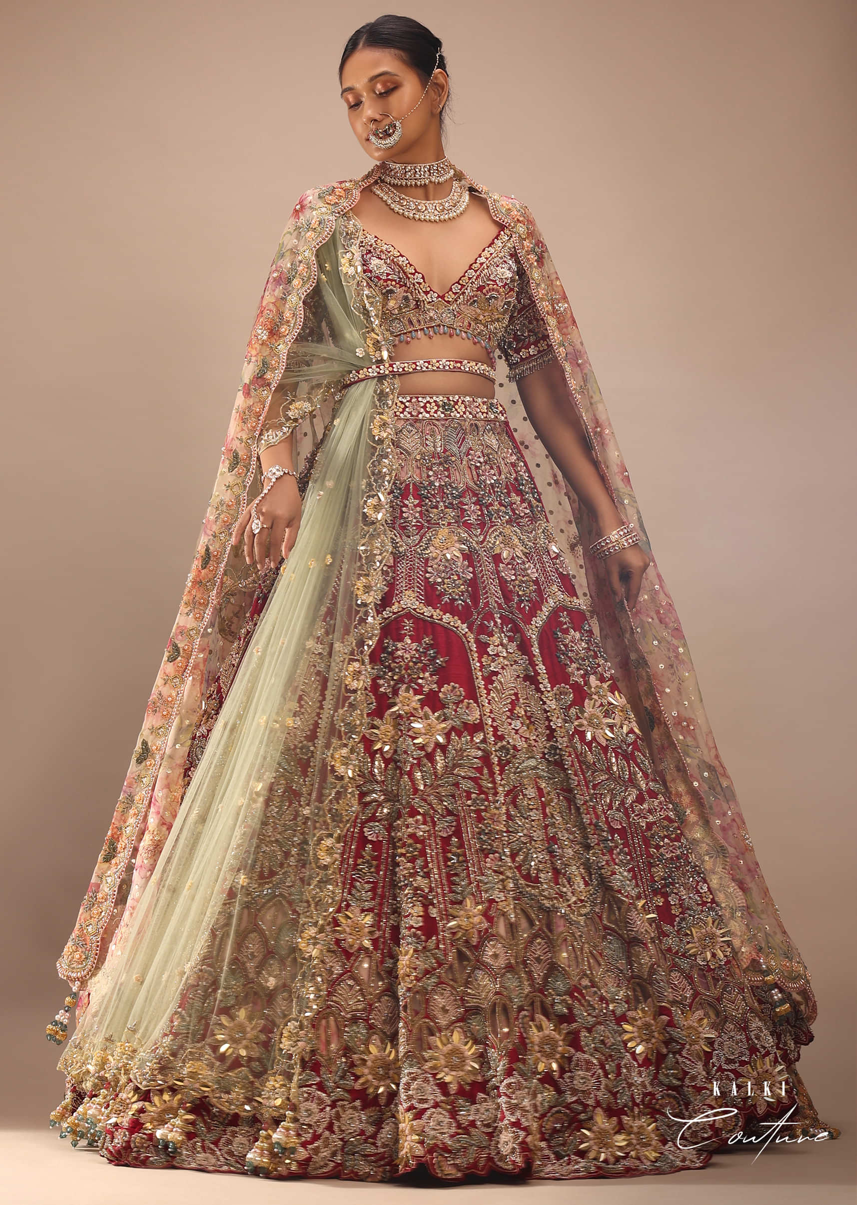 Buy Bridal Lehenga Choli - Royal Multicolor Purple Embroidered Lehenga