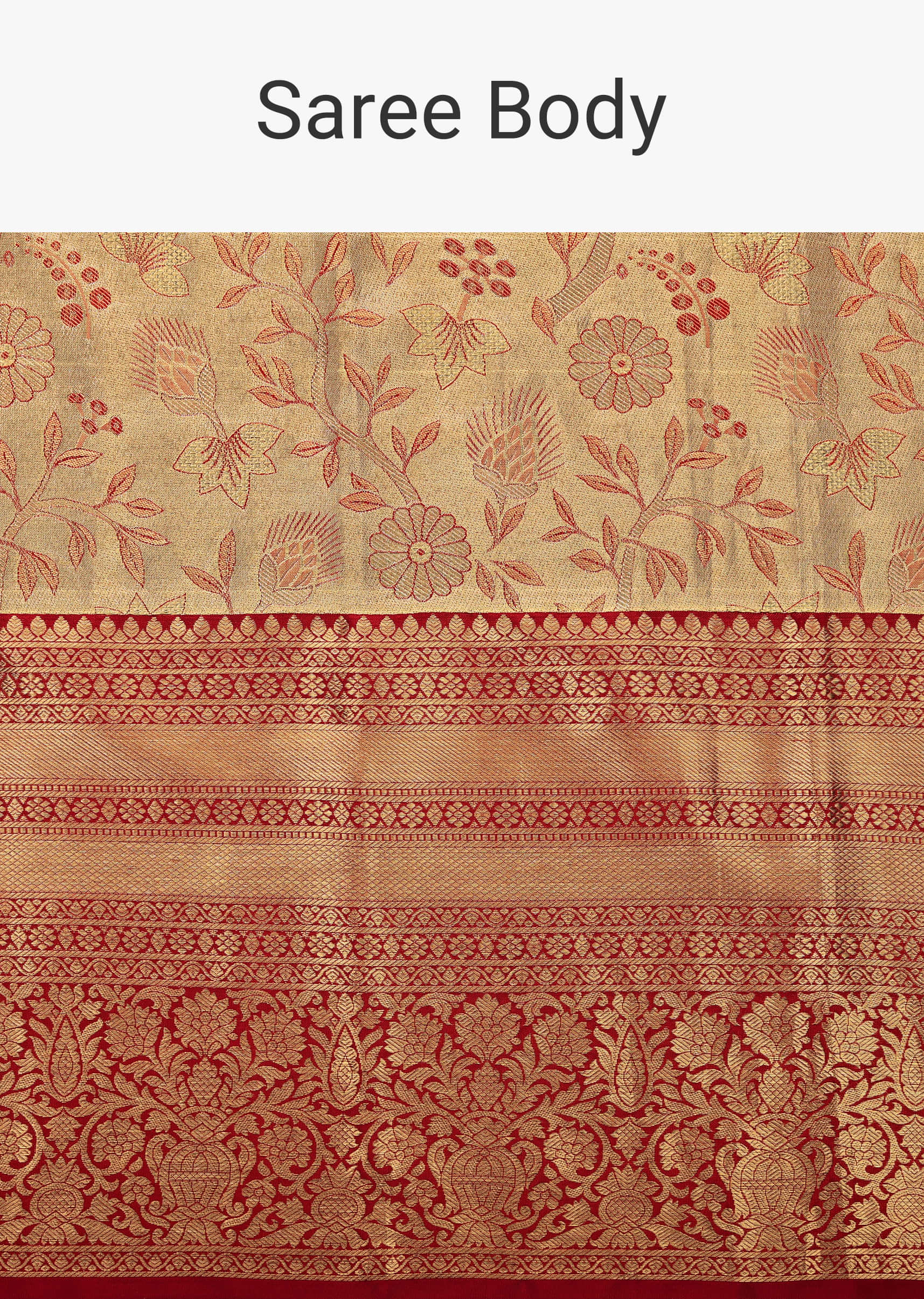 Gold Tonned Silk Tissue Woven Saree