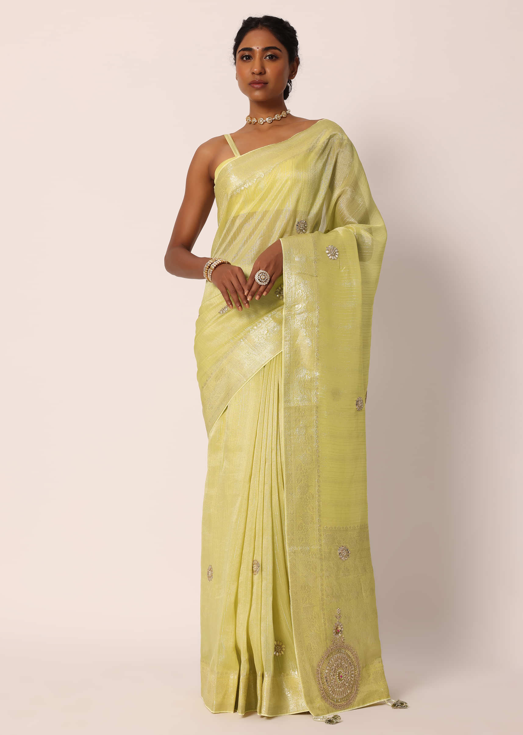 Mehndi Green Silk Saree | Leemboodi