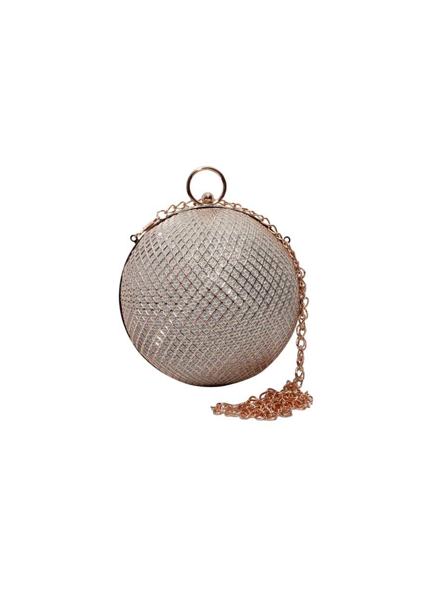 Silver sphere clutch cheap bag