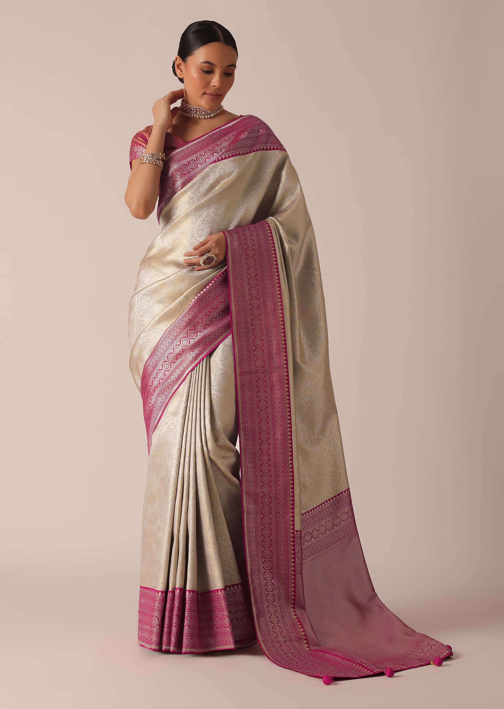 Buy Kalakari India Purple Saree With Unstitched Blouse for Women Online @ Tata  CLiQ