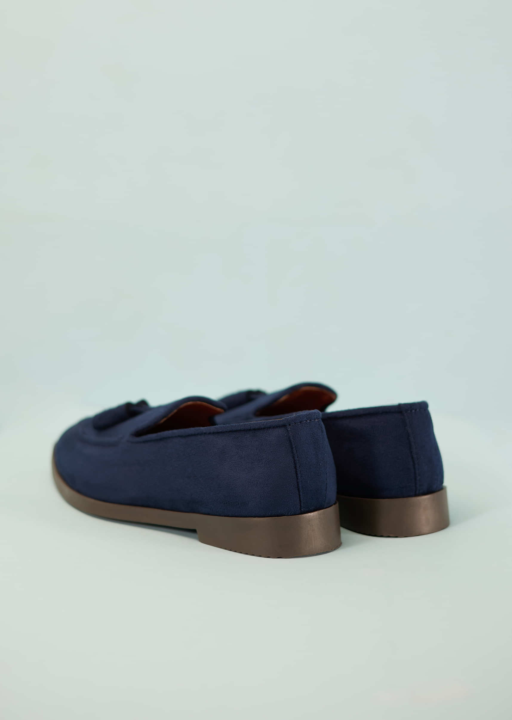 Buy Indigo Blue Solid Tassel Loafers For Men In Suede KALKI Fashion India