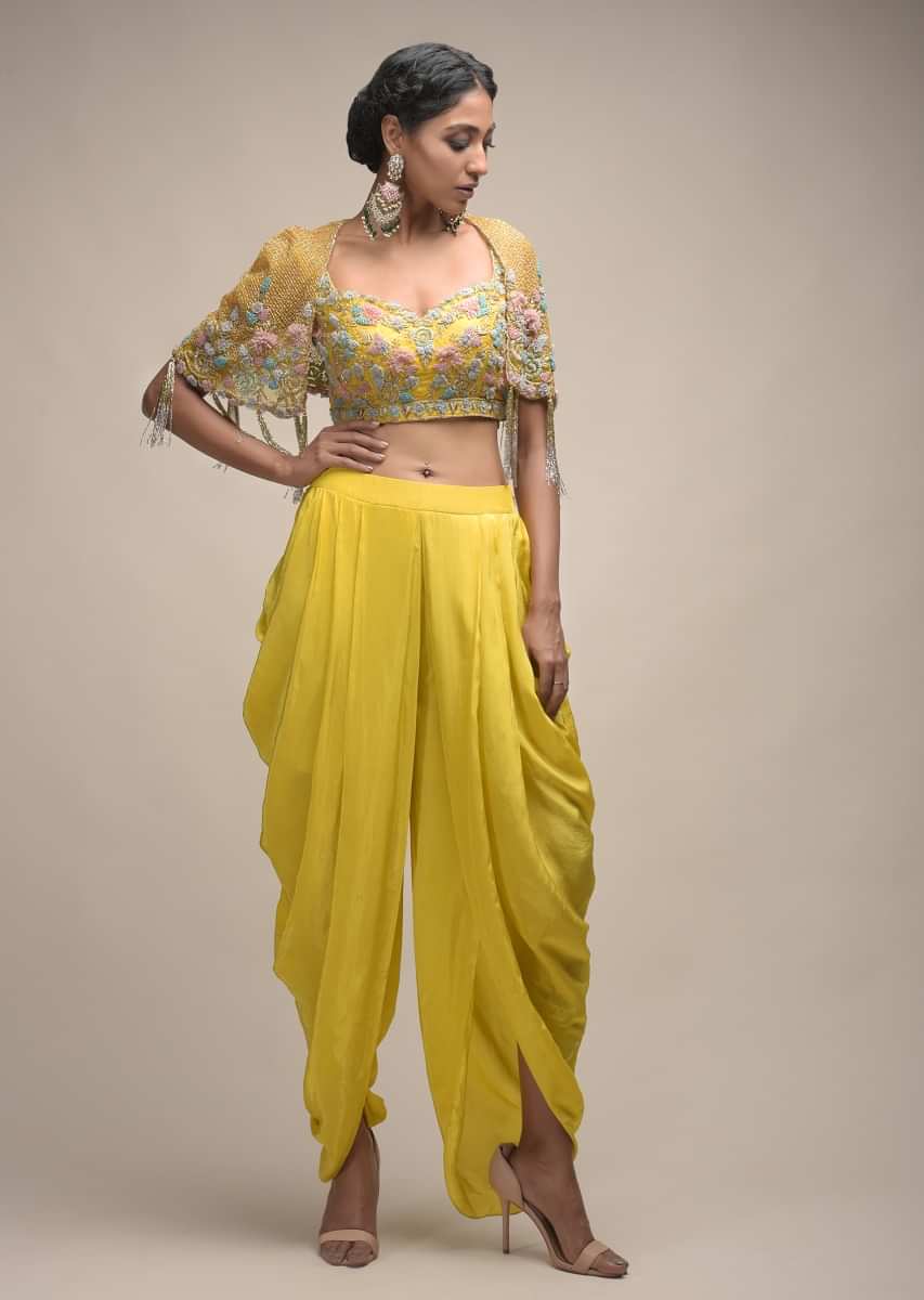 Women Purple Top With Dhoti Pants | Top With Dhoti Pants For Women–  Inddus.in