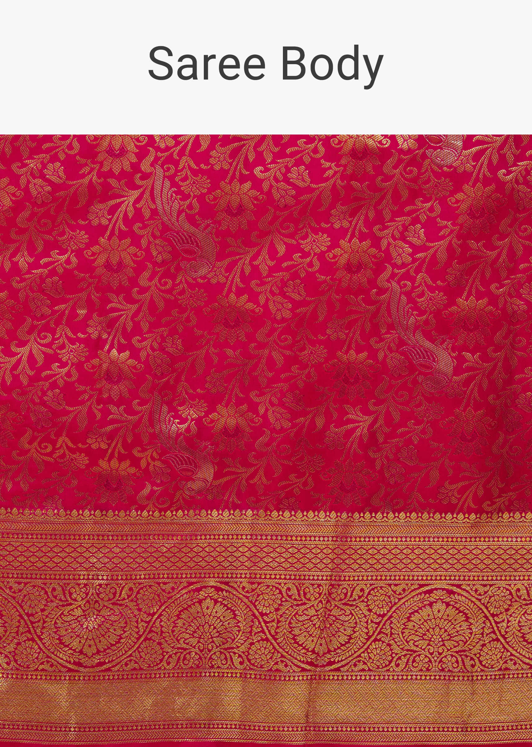 Magenta Pink Woven Kanjivaram Silk Saree