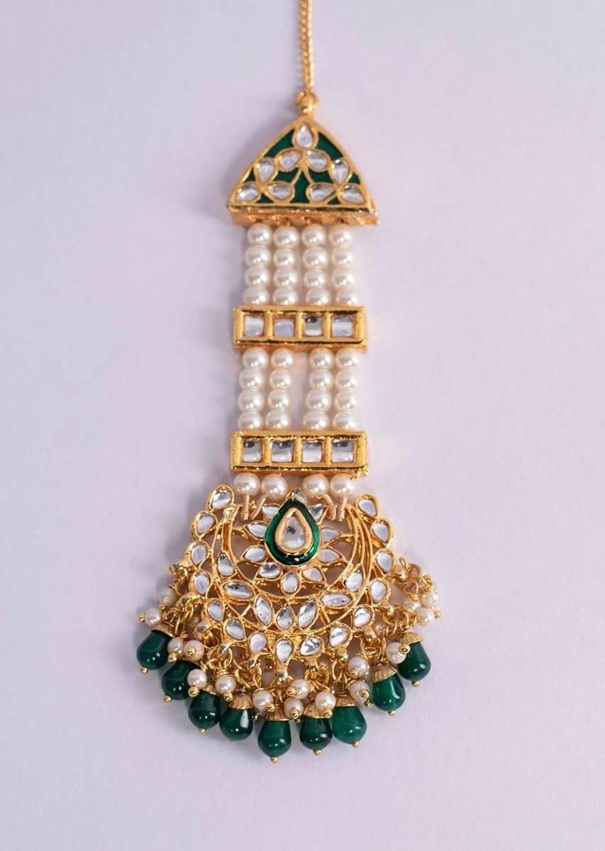 Traditional pasa in kundan and moti only on Kalki