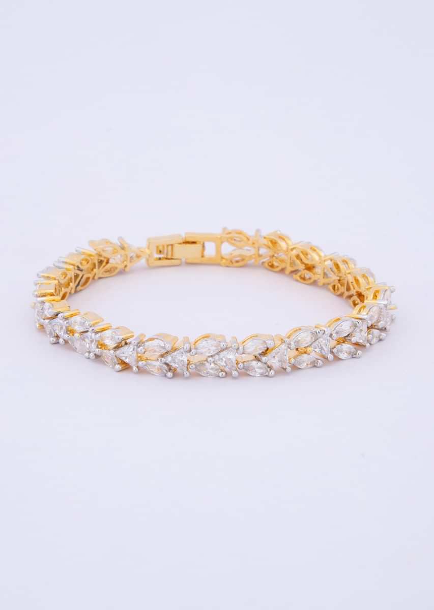 Triple layer diamond studded bracelet only on kalki