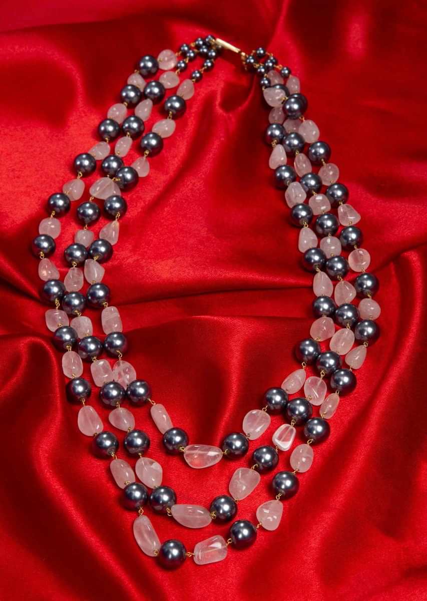 Pink Tourmaline Bead Necklace by Natalie Barney