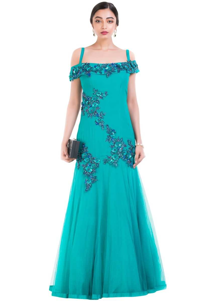 Turquoise Cocktail Gown
