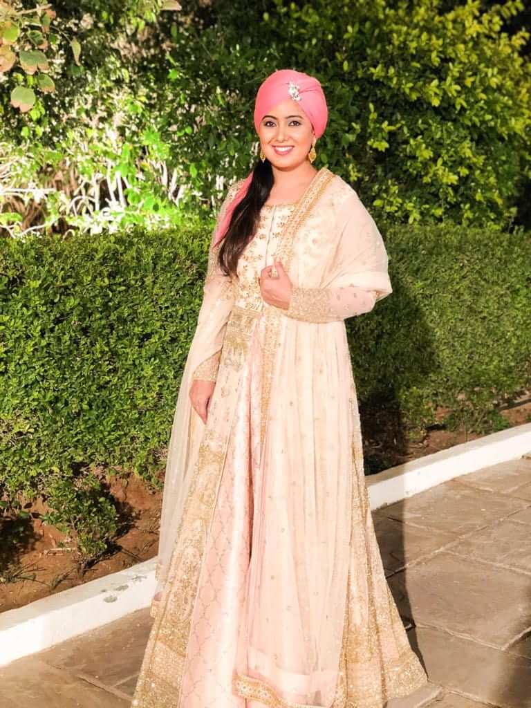 Harshdeep Kaur In Kalki Light Peach Lehenga In Raw Silk Paired With Long Embroidered Net Jacket And Dupatta
