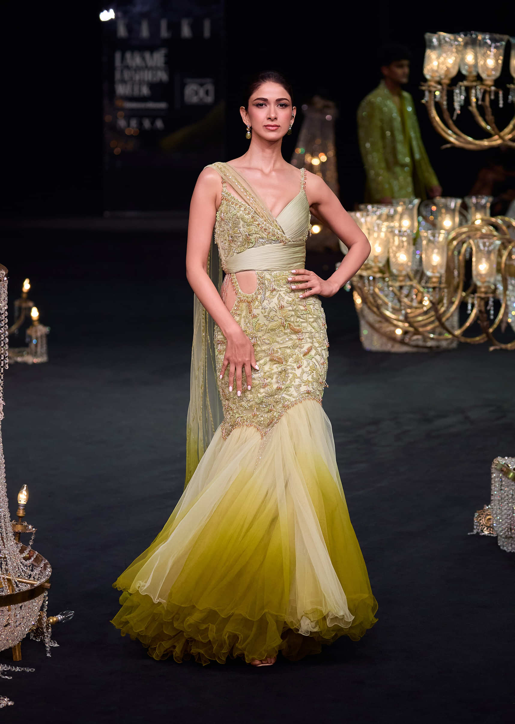 Party Wear Multicolor Designer Ball Gown at Rs 17000 in New Delhi