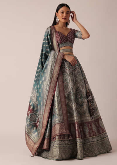 Mauve Pink Jacket Style Saree In Georgette 5153SR06