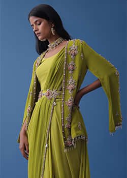 Buy Rani Pink Anarkali Dress In Cotton With Patola Print Online - Kalki ...